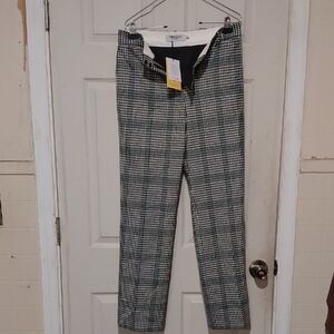 Perry Ellis Black and White Checkered Dress Pants